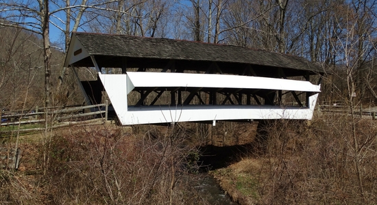 the bridge on evergreen hollow near rt 715 in chestnuthill township