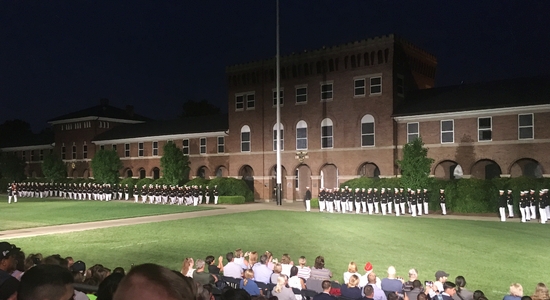 Evening Parade at Marine Barracks