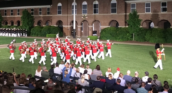 Evening Parade at Marine Barracks