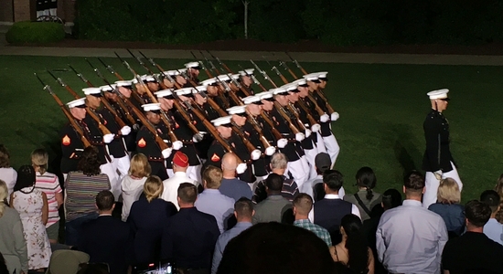 Evening Parade at Marine Barracks