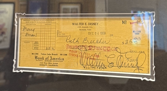 Walt Disney Check