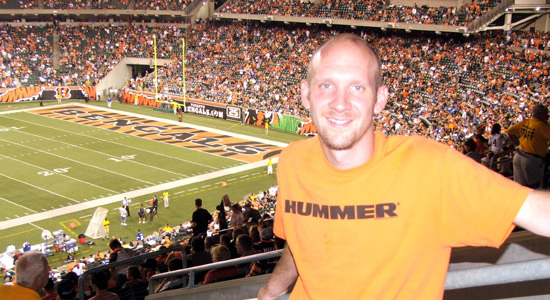 Tommy at the Bengals game