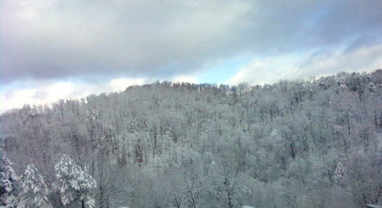 Snow in the mountains