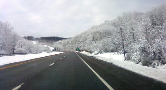 Snow in the mountains