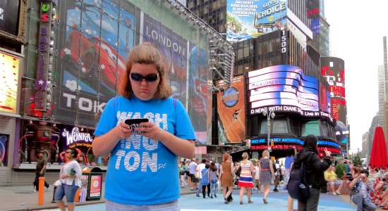 Sarah in Time Square