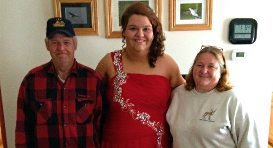 Dad, Sarah and Leah