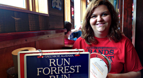 Sarah at Bubba Gumps