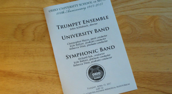 Trumpet Ensemble, University Band and Symphonic Band