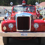 Big Red Shiny Mack Fire Engine