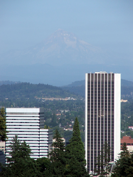 Mt. Hood over the Portland skyline