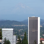 Mt. Hood over the Portland skyline