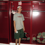 Tyler in the home locker room