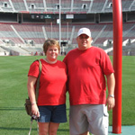 Crissy and Derek on the field