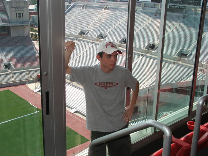 Tyler in the luxury suite