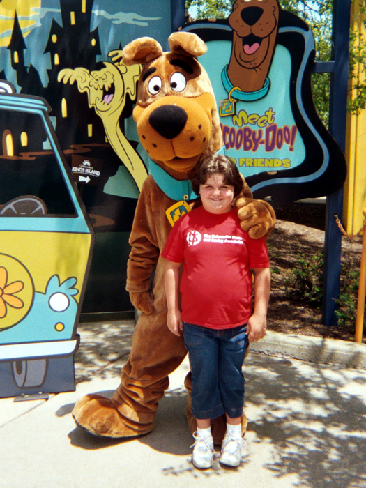 Sarah with Scooby Doo