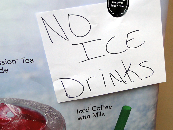 No Ice Drinks
