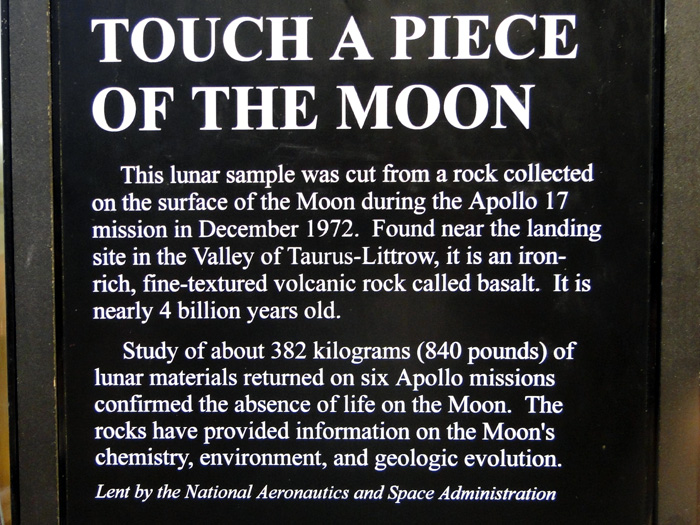Moonrock plaque